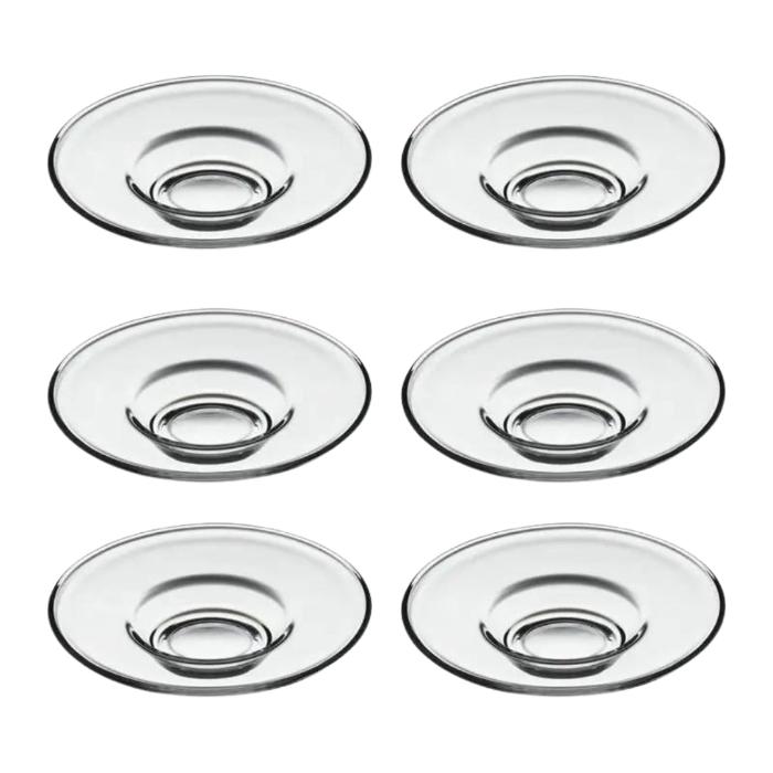 Glass Tea Saucers (6 pack)