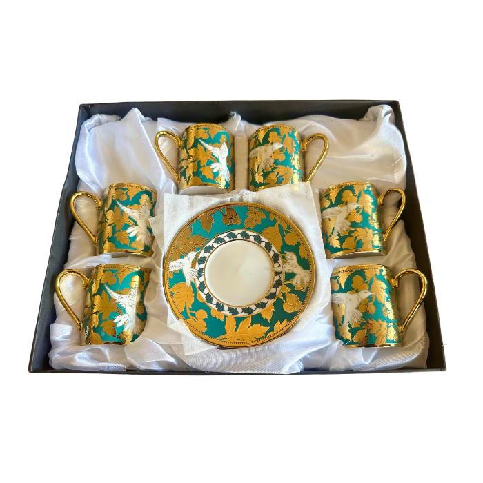 Bird Persian Coffee Cup Set for 6