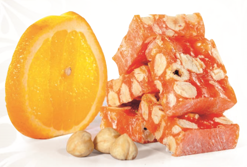 Orange and Hazelnut Turkish Delight