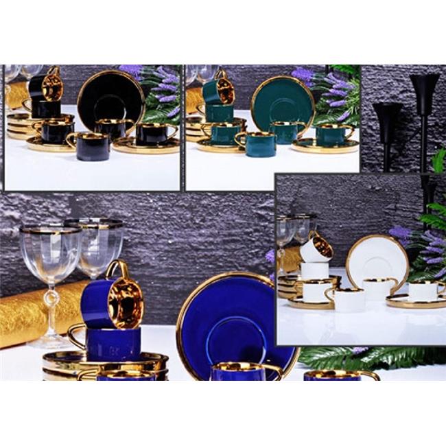 Gold Tea Cup and Saucer Set (3 oz)