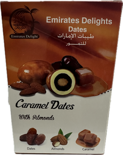 Caramel Chocolate Medjoul Dates with Roasted Almond (1lb)