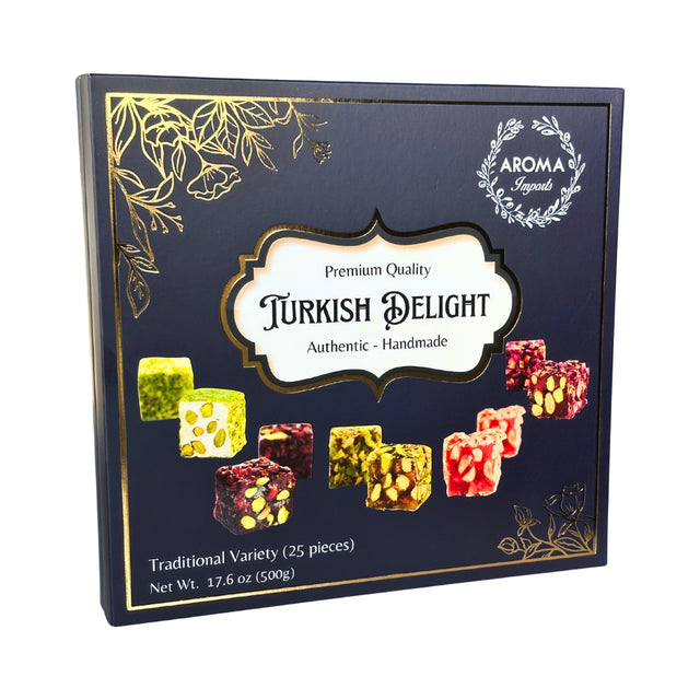 Assorted Turkish Delight Gift Box - Vegan and Gluten Free Sweets. Aroma Imports Premium Quality Turkish Delights available in Bulk and Retail