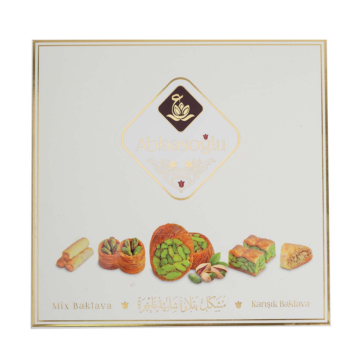 Abbas Oglu Mixed Baklava with Pistachio and Cashew (750g or 500g)