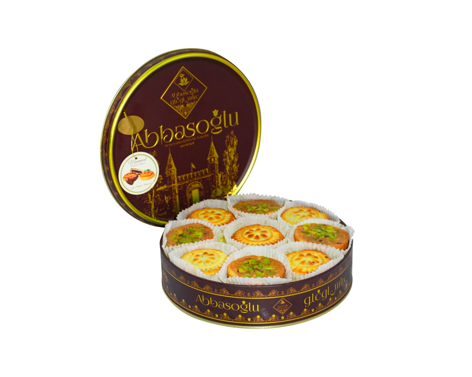 Abbas Oglu Cookie Tins 500g (Barazek, Ajwa Maamoul, Graybah, Mixed)