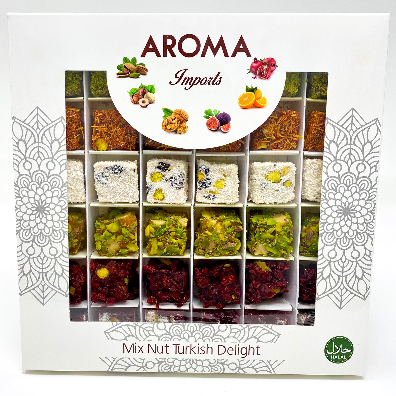 Mixed Nut Turkish Delight - Aroma Imports