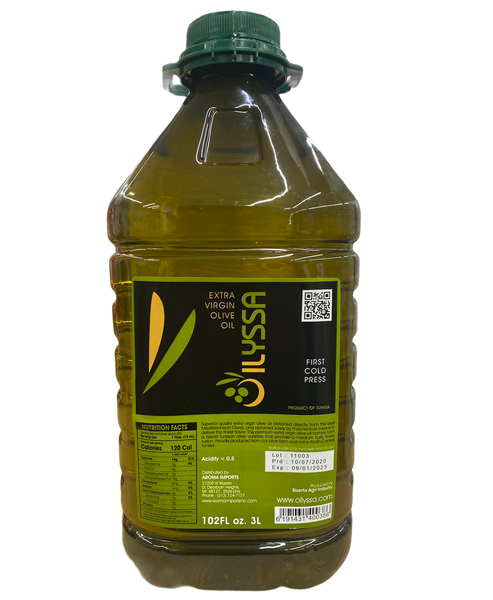 Oilyssa Extra Virgin Olive Oil 3L - Tunisian Cold Pressed - 3 Liter