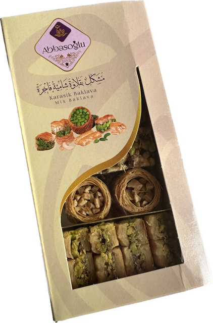 Abbas Oglu Mixed Baklava with Pistachio and Cashew (200g)